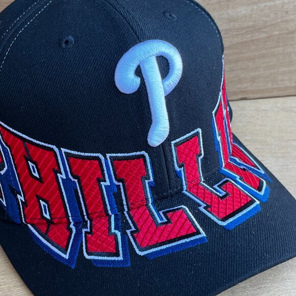 MITCHELL & NESS PHILADELPHIA PHILLIES OVER UNDER PRO CROWN SNAPBACK HAT NEW - Picture 2 of 4